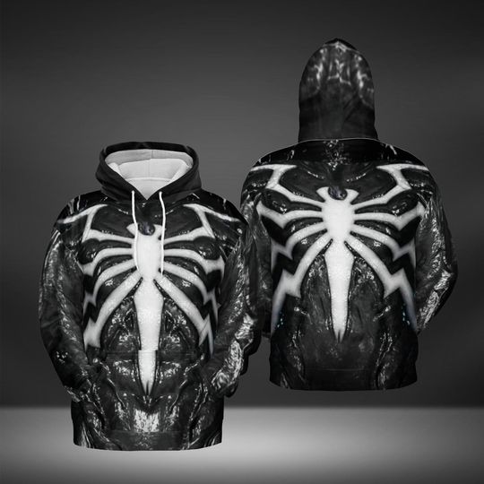 Discover Spider 3D Full Over Print Hoodie, Spider Super Hero Cosplay Hoodie Sweatshirt, Spider Halloween Shirt, Spider Halloween Costume