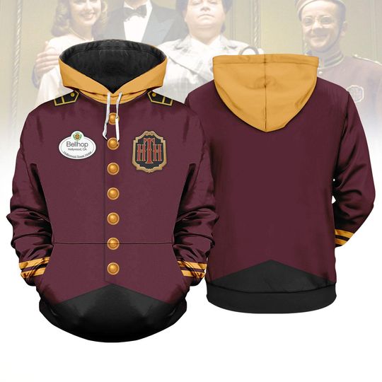 Discover Tower of Terror Bellhop Hoodie, Hollywood Hotel Costume Sweatshirt, Disney Cast Member Cosplay, Halloween Disney Hoodie, Halloween Gift