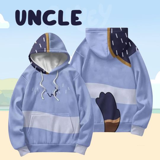 Discover Uncle Dog Family 3D Cosplay Hoodie, Uncle Heeler Blue Dog Family 3D Shirt, Blue Heeler Costume 3D Hoodie, Heeler 3D Hoodie, Halloween Gift