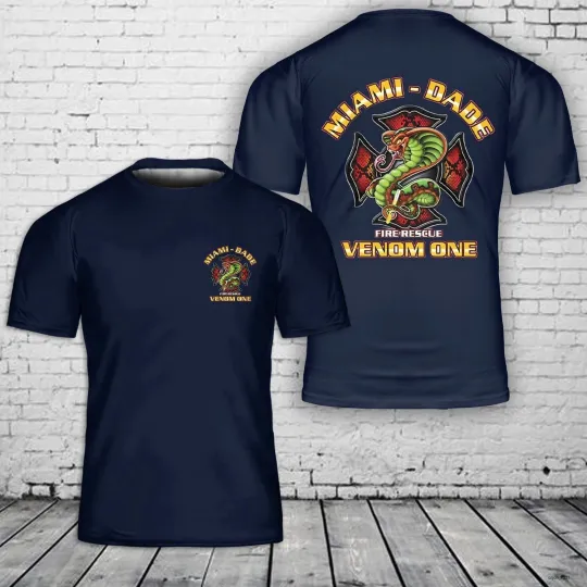 Venom One Fire Rescue Miami Dade 3D T-Shirt for Men