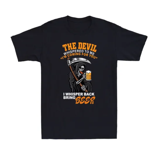 Discover Skull Beer Men's T-Shirt with Graphic Design