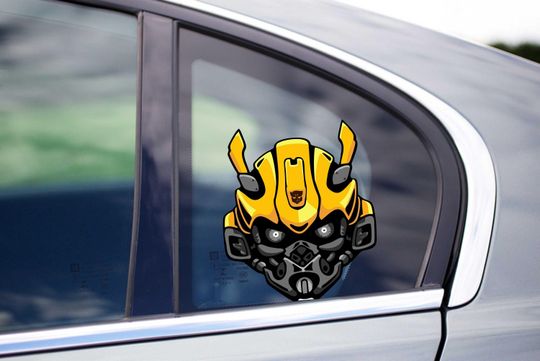 Cool Bumble bee fight mode Peeking Peek Peekabo Peekers Bumper Window Vinyl Decal Cute Marvel Avengers Disney Stickers autobot transformer