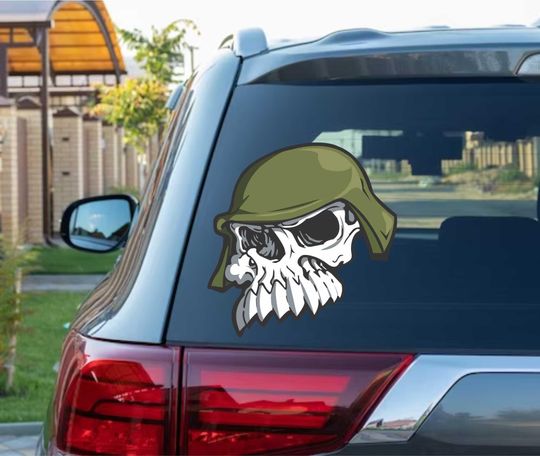 Metal Mu li sha 2 skeleton decal car bumper bike sticker LOL off road big bike dirt bike yamaha