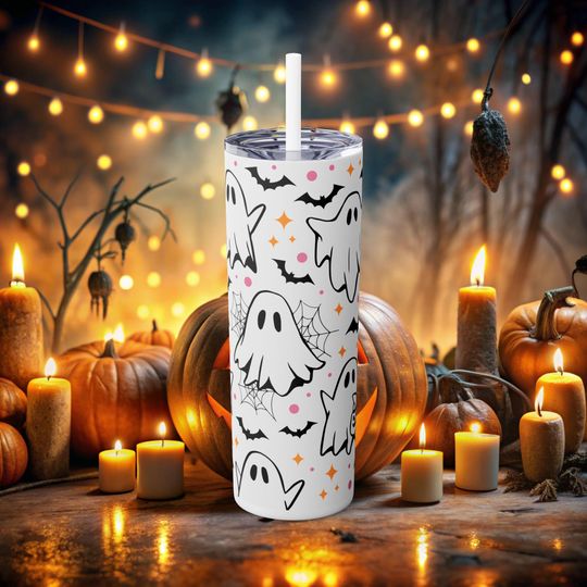 Discover Spooky Sips Skinny 20oz Halloween Tumbler -  Festive Fall Drinkware | Ghost Spooky Season Ghosts