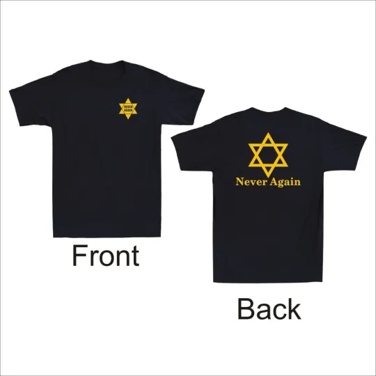 Discover Never Again Wear Yellow Star T-Shirt Stand With Israel Anti Hamas Men's T-Shirt