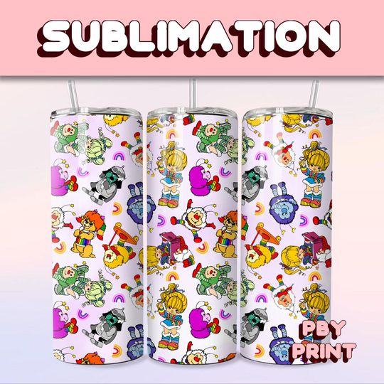 Discover Little & Friends Princess, Sublimation 20oz Tumbler Wrap, Summer, Movie, Rainbow, Christmas, Halloween, Cartoon, Characters, Libbey Design
