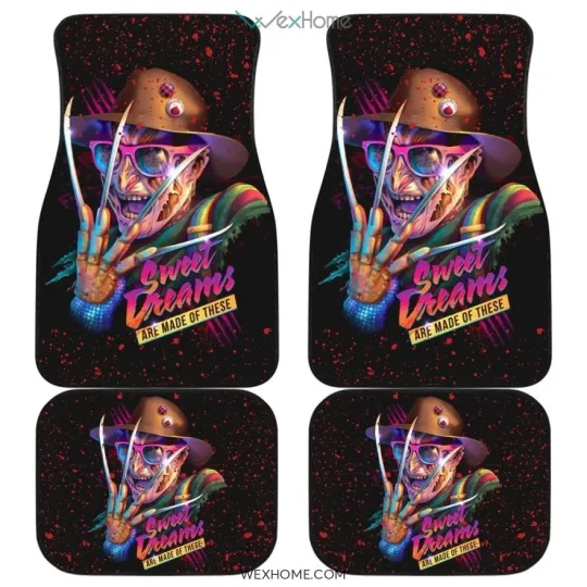 Discover Freddy Krueger Bloody Rainbow Horror Car Mats Auto Interior