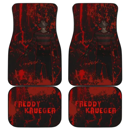 Discover Freddy Krueger Car Floor Mats for SUV Sedan Truck Halloween Horror Movie Gift