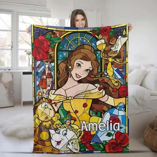 Discover Disney Beauty And The Beast Belle Tale As Old As Time Customize Fleece Blanket