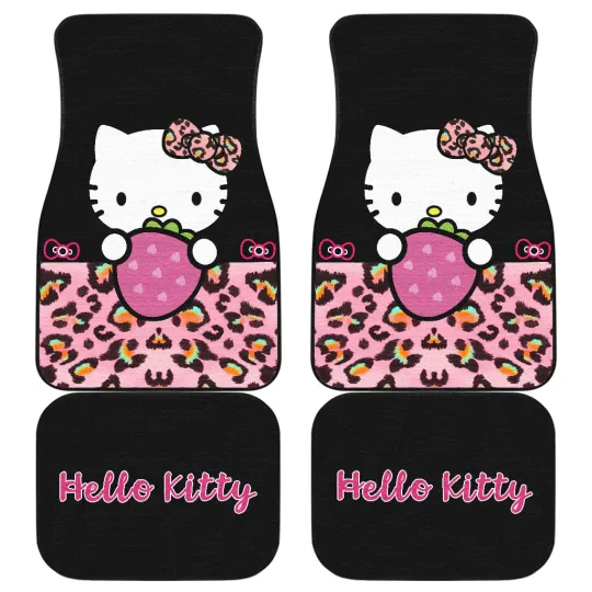Discover Cute Hello Cat Cartoon Car Floor Mats for Auto Accessories