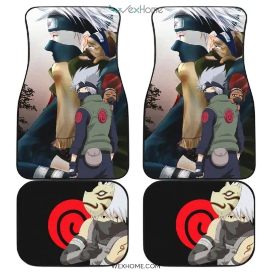 Discover Narutoo Kakashi Anbu Car Floor Mats Anime Fan Gift Universal Fit Vehicle Interior