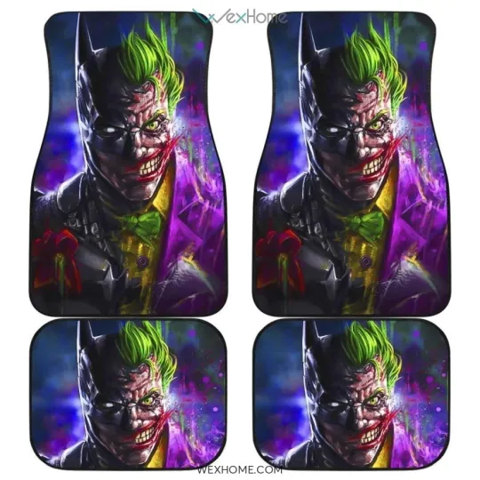 Joker and Batman Car Floor Mats - Movie Fan Gift Villains Auto Decor