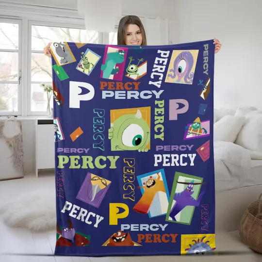 Discover Disney Monsters Inc Cute Graphics Customize Fleece Blanket