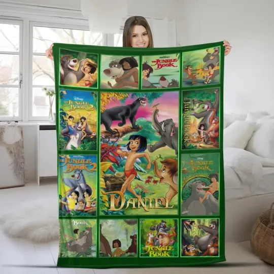 Discover Disney The Jungle Book Movie Scenes Customize Fleece Blanket