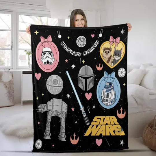 Discover Disney Star War May The Force Be With You Galaxy Customize Fleece Blanket