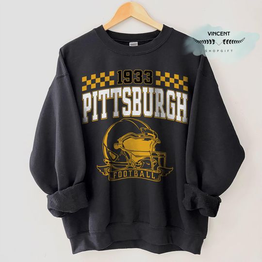 Pittsburgh Football Sweatshirt, Pittsburgh Shirt Retro Style 90s Vintage Unisex Crewneck, Graphic Tee Gift For Football Fan Sport