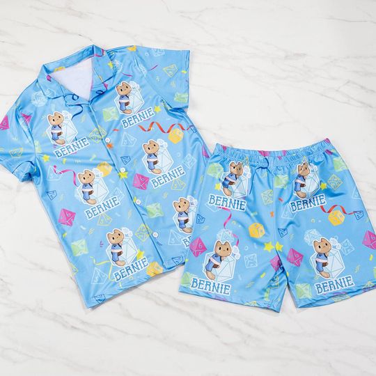 Discover Custom Name DND Class Family Pajamas Set for Women and Men, Long Sleeved Pajama Set, Short Sleeved Pajama Set, Hawaii Pajamas, Dice Pajamas