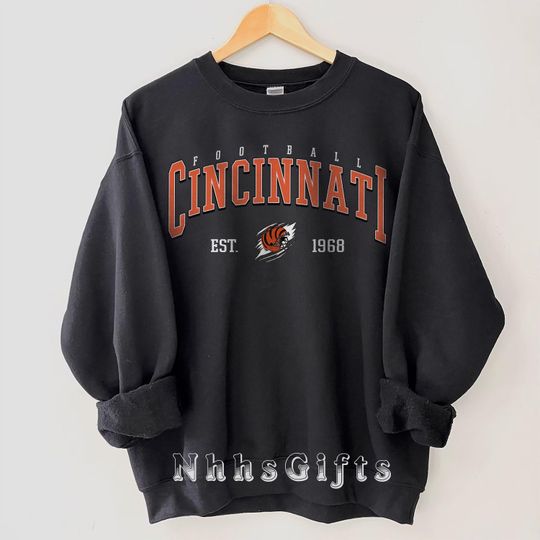 Discover Cincinnati Football Sweatshirt, Vintage Style Cincinnati Football Crewneck, Cincinnati Football Shirt, Gameday Cincinnati Football Fan Gifts