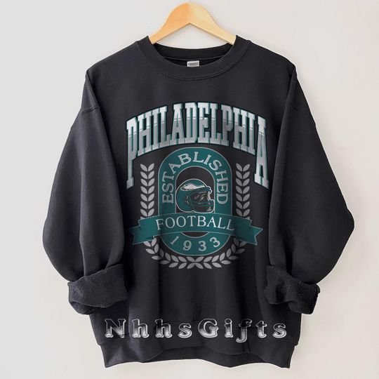 Discover Philadelphia Football Sweatshirt, Vintage Style Philadelphia Football Crewneck, Philadelphia Football Fan Gifts, Sunday Football Apparel