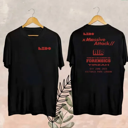 Discover 2025 Massive Attack Event T-Shirt June 6 Victoria Park London Reprint