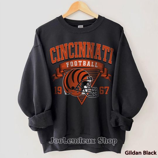 Cincinnati Football Sweatshirt, Vintage Style Cincinnati Football Crewneck, Cincinnati Football Fan Pullover, Cincinnati Fan Gifts