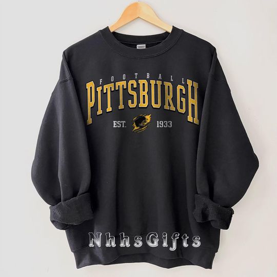 Pittsburgh Football Sweatshirt, Vintage Pittsburgh Football Crewneck, Vintage Pittsburgh Football Apparel, Pittsburgh Football Fan Gifts