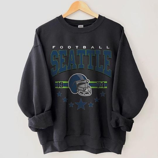 Discover Seattle Football Sweatshirt, Vintage Seattle Football Crewneck, Retro Seattle Football Shirt, Game Day Apparel, Seattle Football Fan Gifts