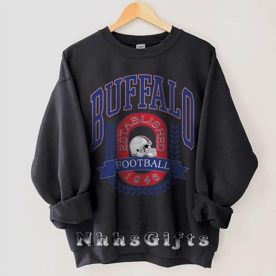 Discover Buffalo Football Sweatshirt, Vintage Style Buffalo Football Crewneck, Buffalo Football Sweatshirt, Buffalo New York, Buffalo Fan Gifts
