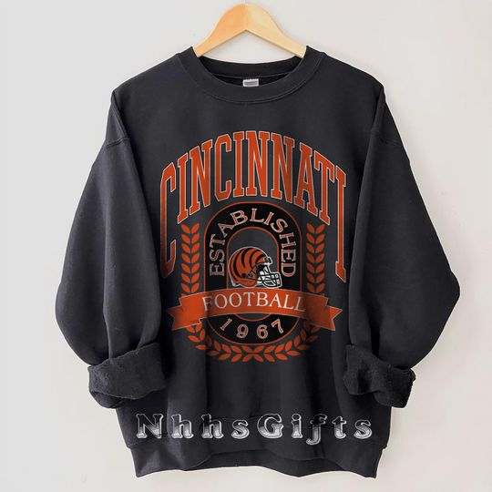 Discover Cincinnati Football Sweatshirt, Vintage Style Cincinnati Football Crewneck, Cincinnati Football Shirt, Gameday Cincinnati Football Fan Gifts