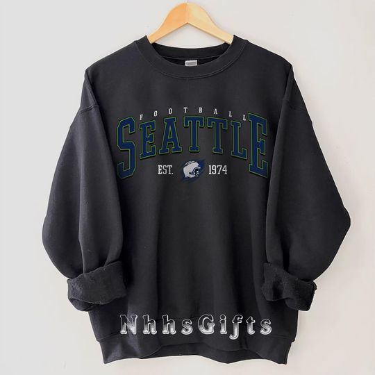 Discover Seattle Football Sweatshirt, Vintage Seattle Football Crewneck, Retro Seattle Football Shirt, Game Day Apparel, Seattle Football Fan Gifts