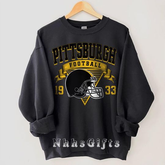 Discover Pittsburgh Football Sweatshirt, Vintage Style Pittsburgh Football Crewneck, Pittsburgh Football Fan Pullover, Pittsburgh Fan Gifts