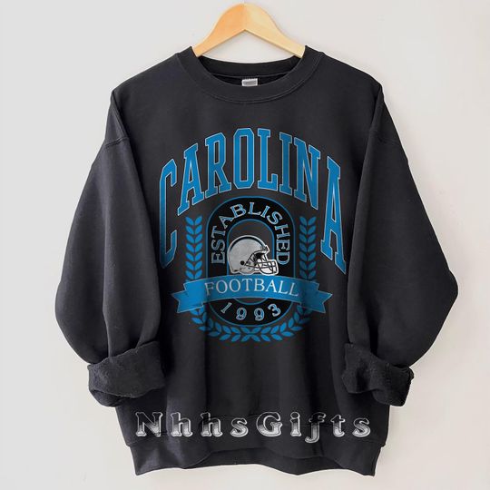Discover Carolina Football Sweatshirt, Vintage Carolina Football Crewneck, Atlanta Football Shirt, Game Day Apparel, Carolina Football Fan Gifts