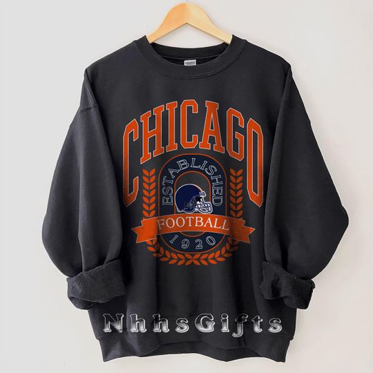 Discover Chicago Football Sweatshirt, Vintage Chicago Football Crewneck, Chicago Football Shirt, Game Day Apparel, Chicago Football Fan Gifts