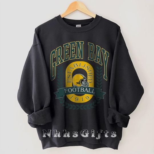 Discover Green Bay Football Sweatshirt, Vintage Green Bay Football Crewneck, Green Bay Football Shirt, Game Day Apparel, Green Bay Football Fan Gifts