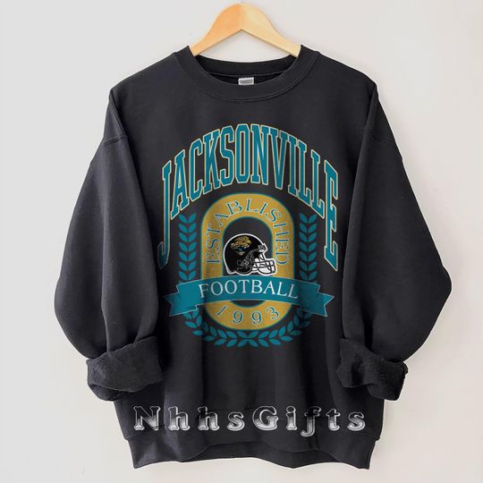 Discover Jacksonville Football Sweatshirt, Vintage Style Jacksonville Football Crewneck, Jacksonville Fan Gifts, Sunday Football Apparel