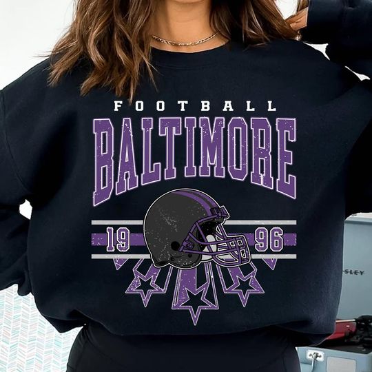 Discover Vintage Baltimore Football Crewneck Sweatshirt, Vintage Baltimore Football T-Shirt, Ravens Shirt, Baltimore Fan Gift