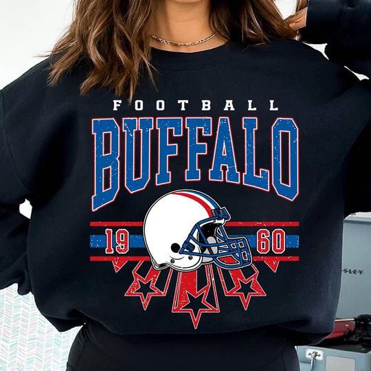 Buffalo Football Sweatshirt Crewneck, Buffalo Vintage Football Sweatshirt, Buffalo Football Sports, Buffalo Game Day Gift Buffalo University