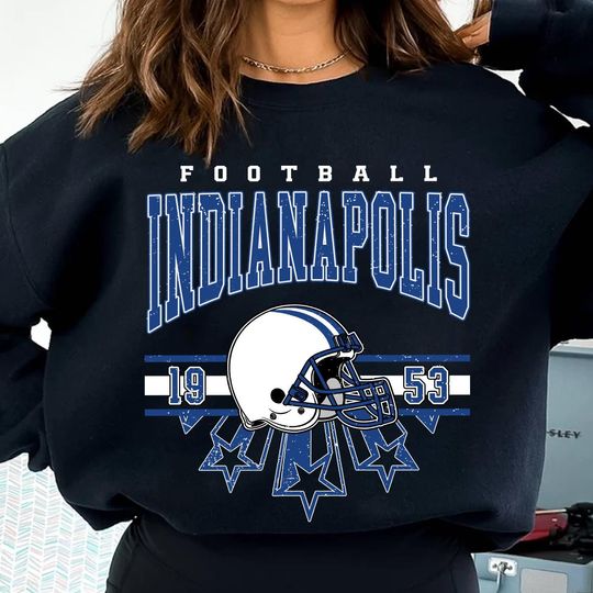 Discover Indianapolis Football Vintage Style Sweatshirt, Indianapolis Football, Retro Indianapolis Football Fan, Indianapolis Shirt, Sun Day Football