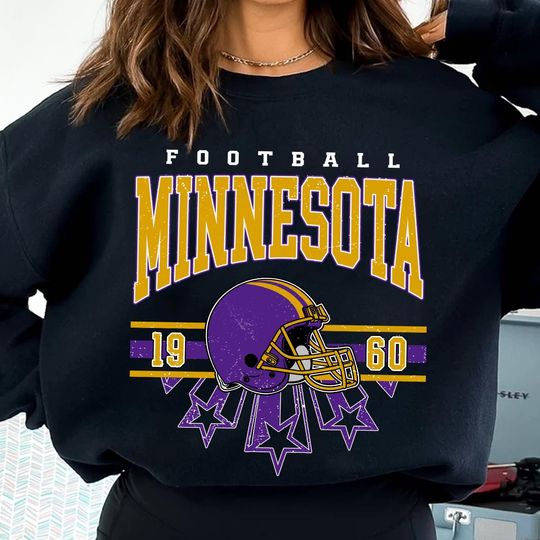 Minnesota Football Shirt, Purple and Gold Shirt, Vintage Style Minnesota Football shirt, Sunday Football, Minnesota Football Sweatshirt