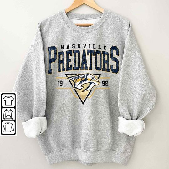 Discover Vintage 90s Nashville Predators Shirt, Crewneck Nashville Predators Sweatshirt, Jersey Hockey Gift For Christmas