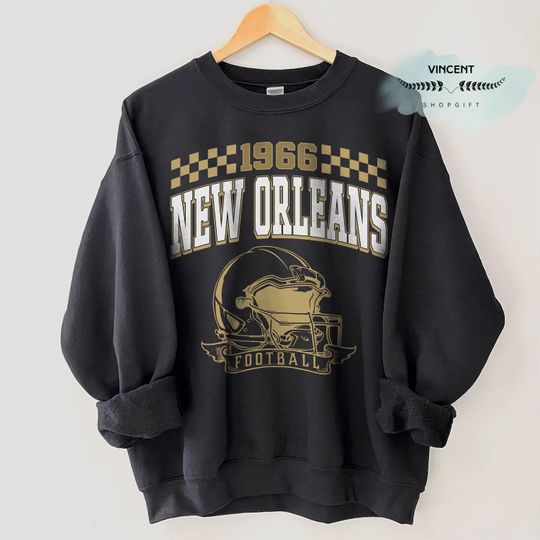 Vintage New Orleans Football Sweatshirt, Retro Saint Sunday Football Shirt, Game Day Sweatshirt, New Orleans Team Football Sweatshirt