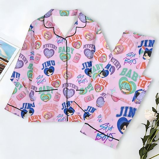 Discover Saja Boys Pajamas Set, Kpop Demon Hunter Pajamas Set, Boy Band Sleepwear, Demon Hunter Merch, Huntrix Fan Gift, Music Pajama Set