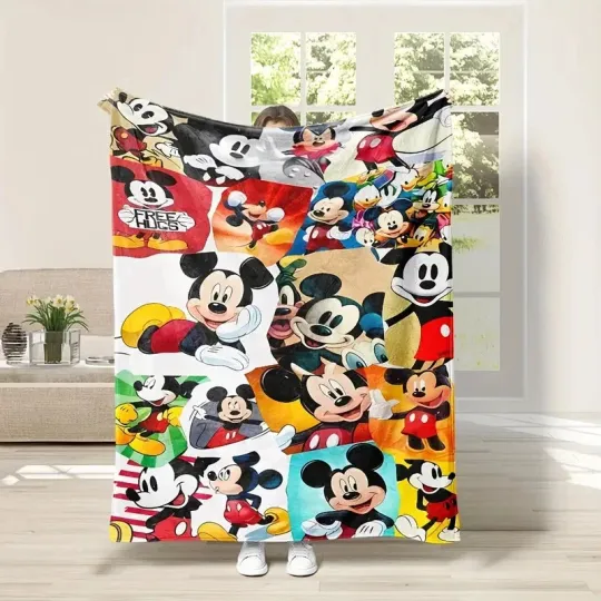 Discover Disney Mickey Mouse Multiple Graphics Fleece Blanket