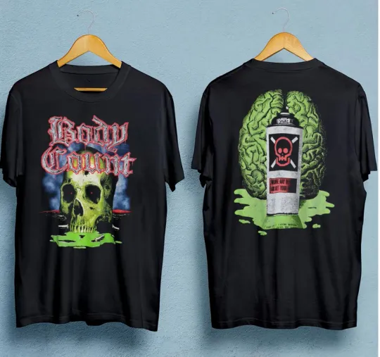 Discover Body Count 1993 Double sided T-shrit Black