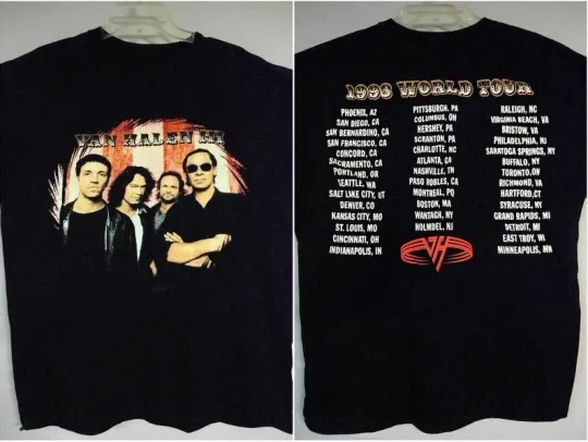 Discover 1998 van III World Tour T-Shirt, van World Tour 1998 T-Shirt