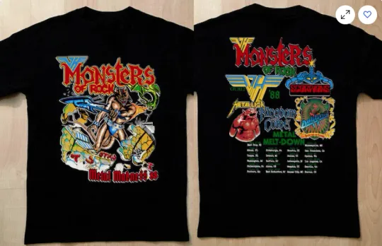 1988 van Monsters of Rock Concert Unisex T-Shirt