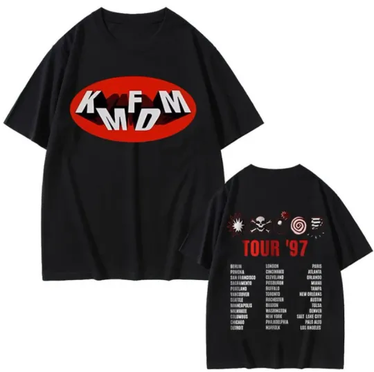 Discover Rock Band Kmfdm Tour 97 Graphic Print T-shirt