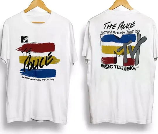 1983 MTV The Police North American Tour T Shirt