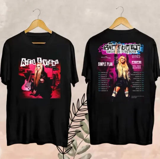 Discover 2025 Avril Lavigne Greatest Hits Tour T-Shirt, Avril Lavigne 2025 Concert