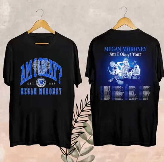 Discover 2025 Megan Moroney Am I Okay Tour T-shirt
